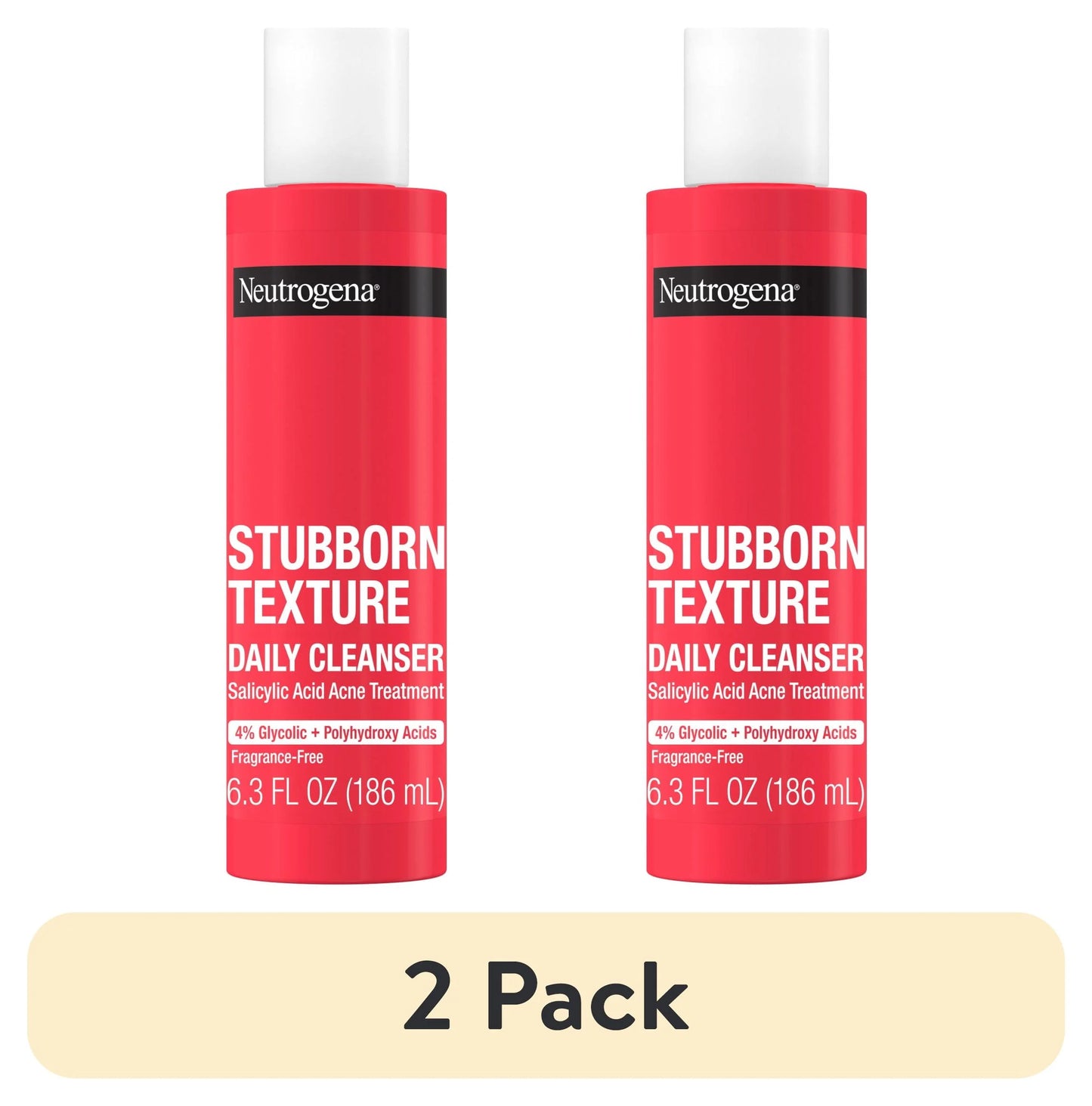 (2 Pack)  Stubborn Texture Daily Acne Facial Cleanser, 6.3 Fl. Oz